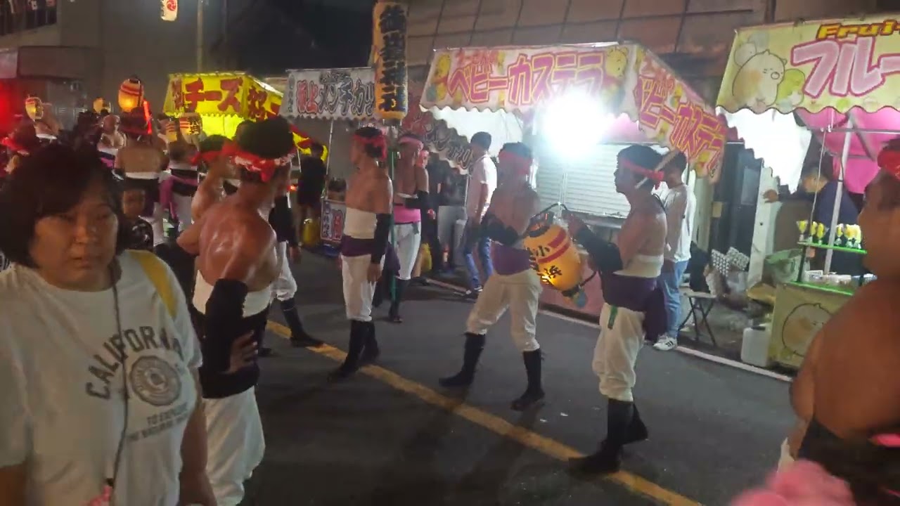 大原はだか祭り2025　1日目商店街にて甚句