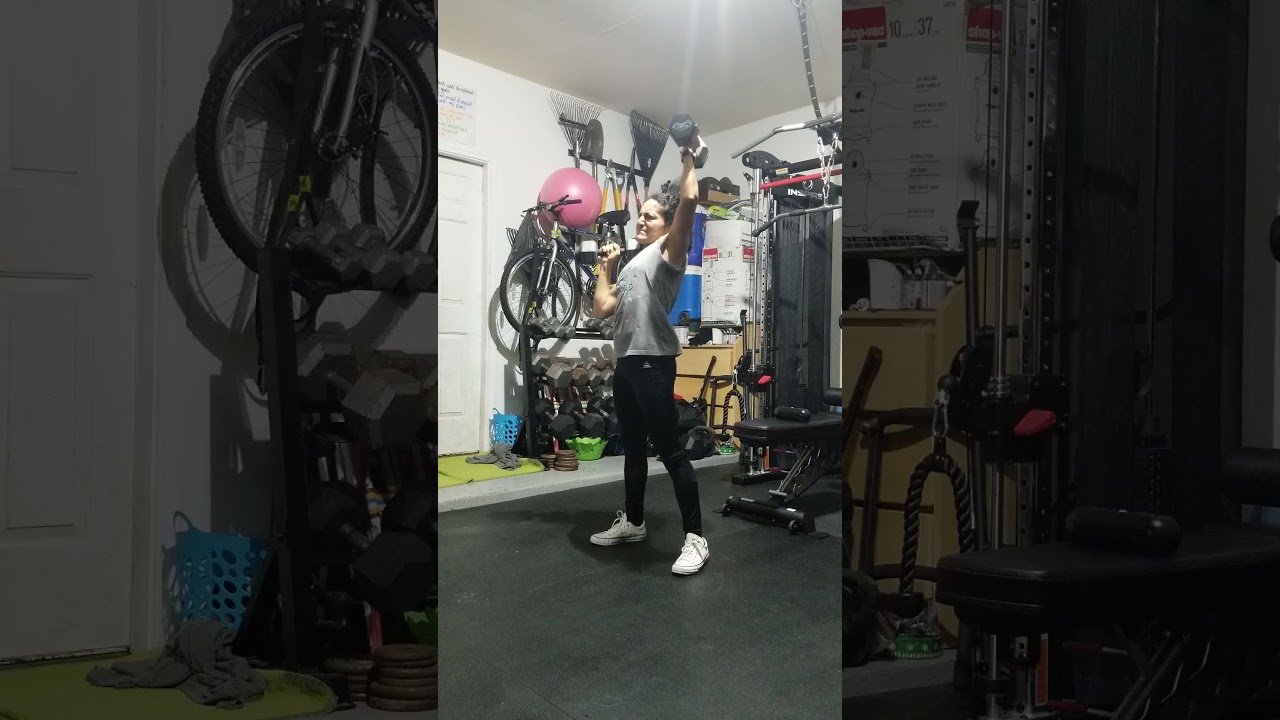 work set 3 22.5lbs. 16 reps