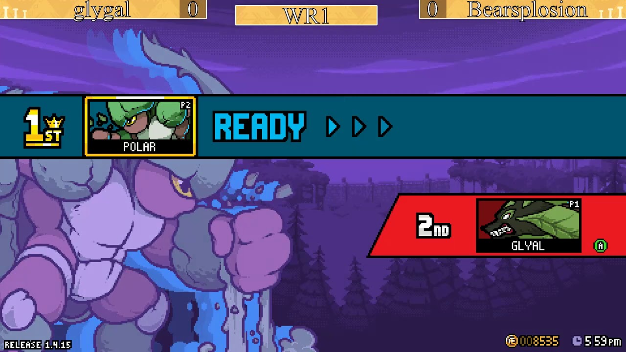 RoA Coliseum 1 - glyfal (Sylvanos,Clairen) Vs. Bearsplosion (Kragg) Winners Round 1