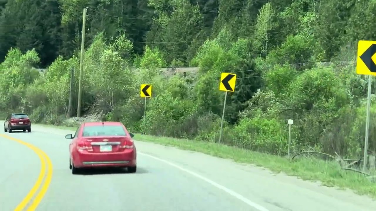 Driving in BC (Passing Three Valley Gap)