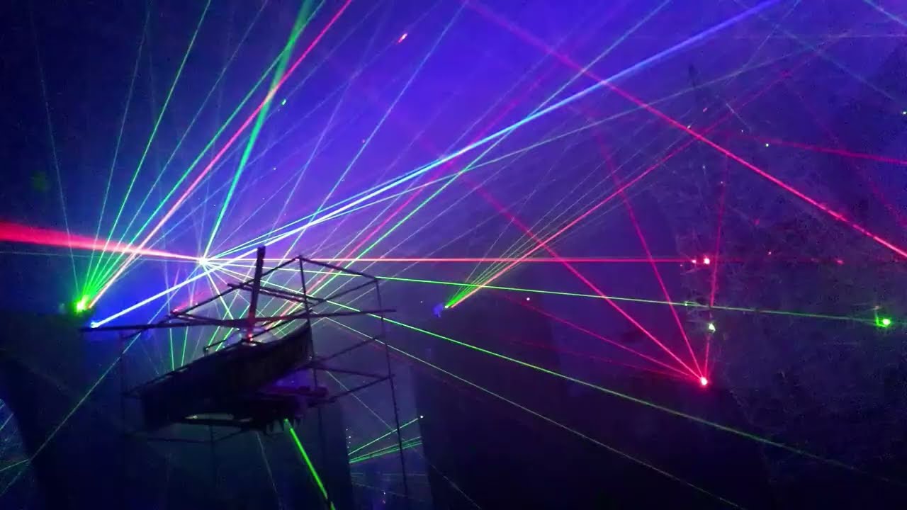 2 Watt RGB Show LASER Strahlen - Hintergrund Beam Effekte Decoration RGB + UV Licht - Mini Movie 1-2