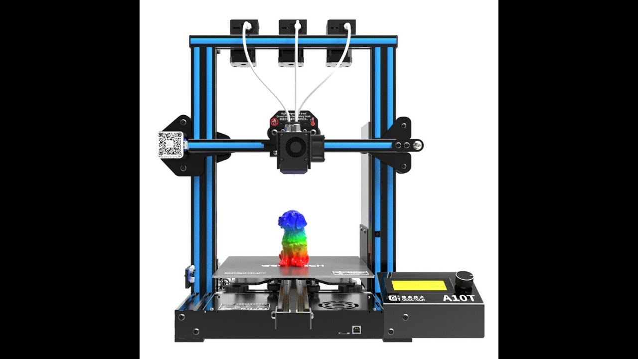 Geeetech 3 in 1 out 3D Printer Mix color A10T Triple Extruders