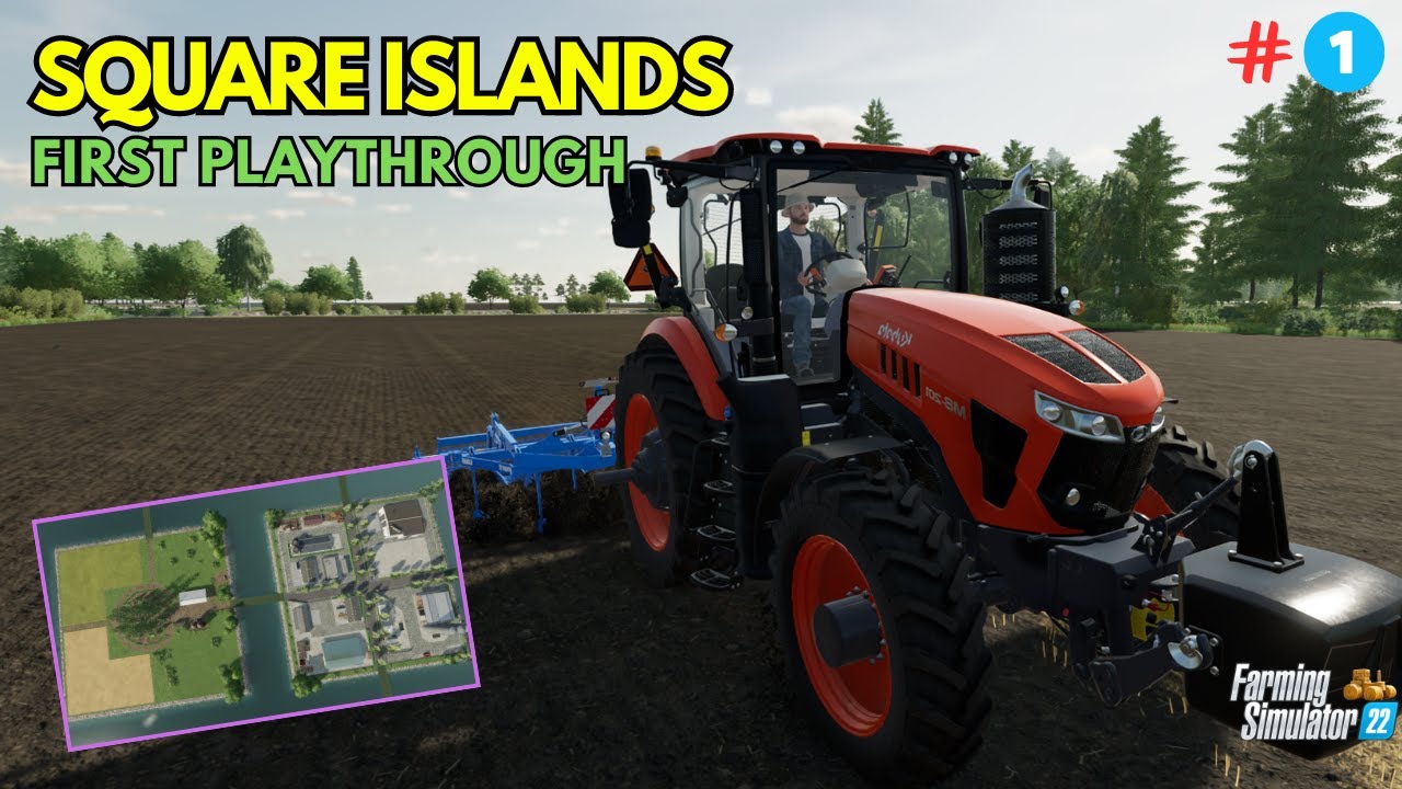 FIELD WORK & CONTRACTS - SQUARE ISLANDS #farmingsimulator22 #timelapse #fs22   🚜
