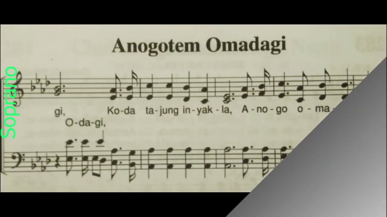 Ao hymnal no. 281 || Anogotem  omadagi || while the days are going by || all parts instrumental