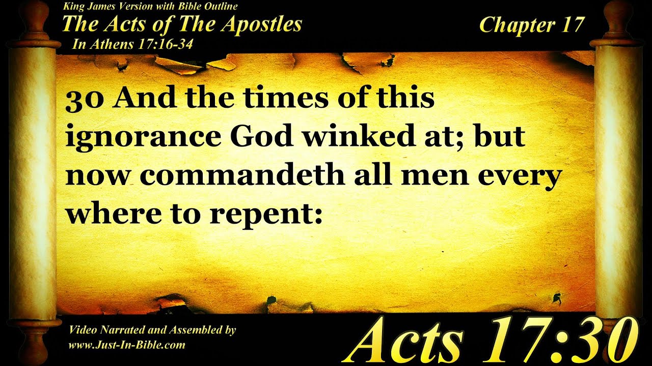 The Acts of the Apostles Chapter 17 - Bible Book #44 - KJV HD Read Along Audio/Video/Text