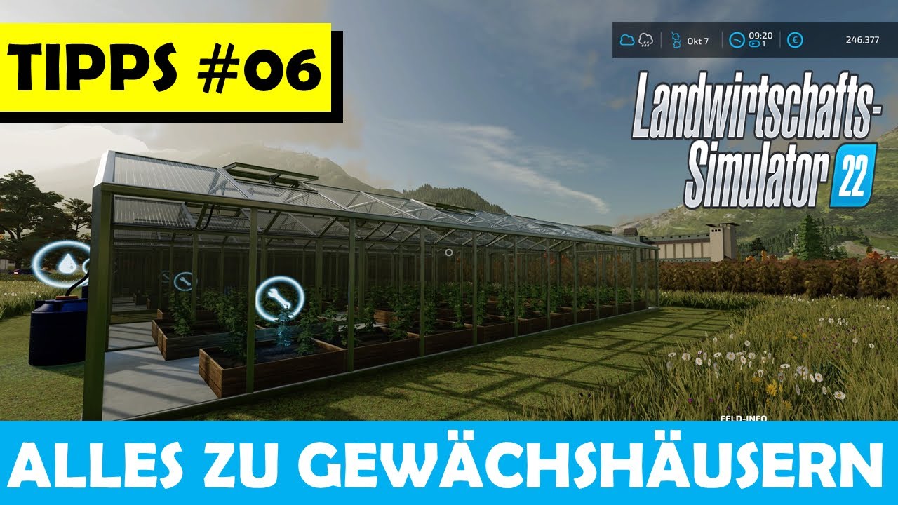 LS22 🚜 EINSTEIGER TIPPS #06 🍂 ALLES ZU GEWÄCHSHÄUSERN 🍂 Anbau, Wasserversorgung, Produktverkauf