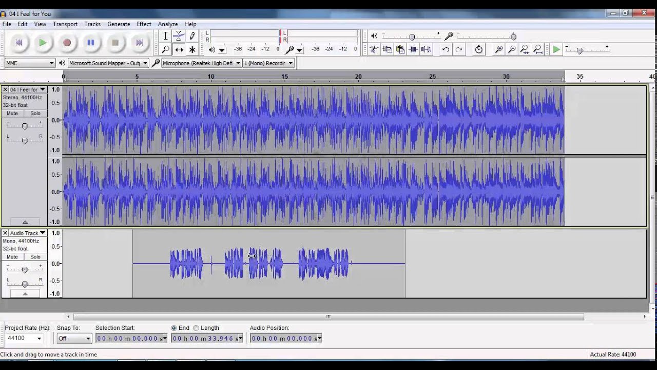 Using the Envelope Tool in Audacity