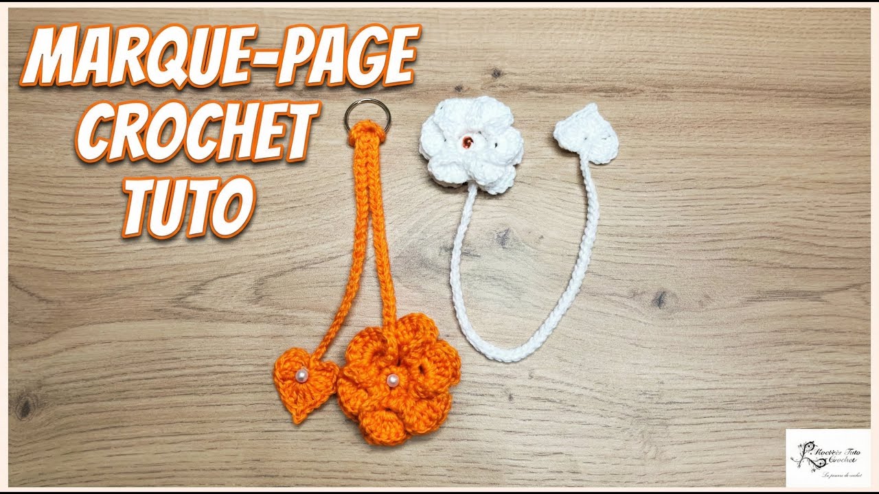 Tuto marque page, porte clé pétales et coeurs au crochet @Alextitia Tuto Crochet