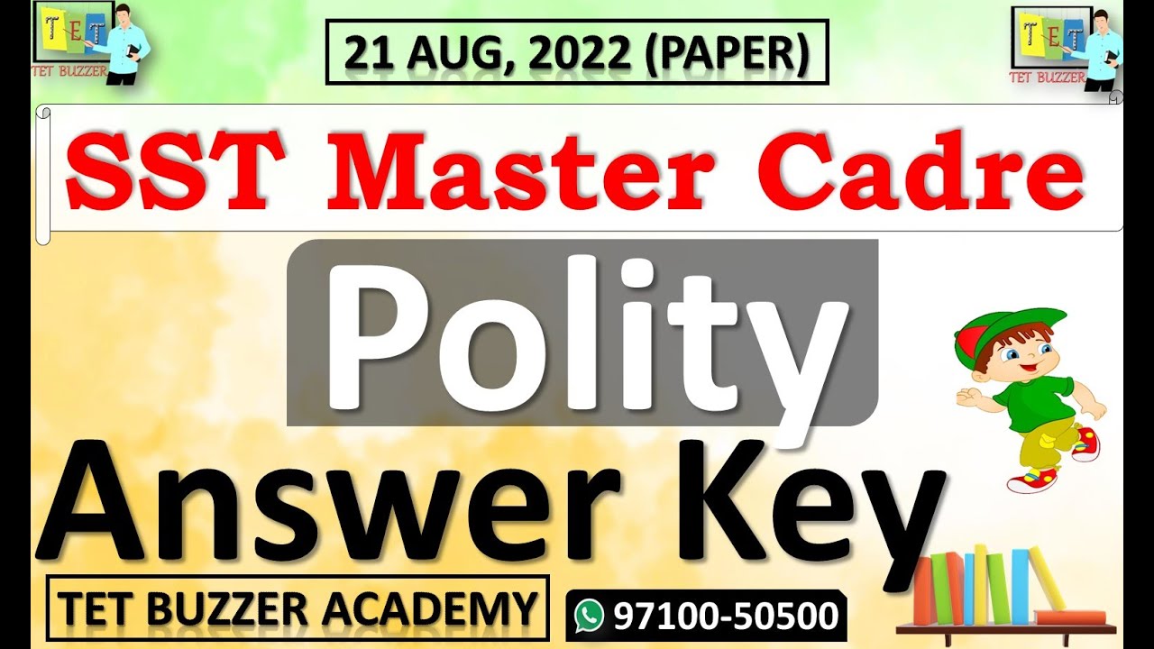 Polity SST Master Cadre|| 21 Aug, 2022|| Answer Key|| Anmol Arora|| TET BUZZER Academy, Abohar