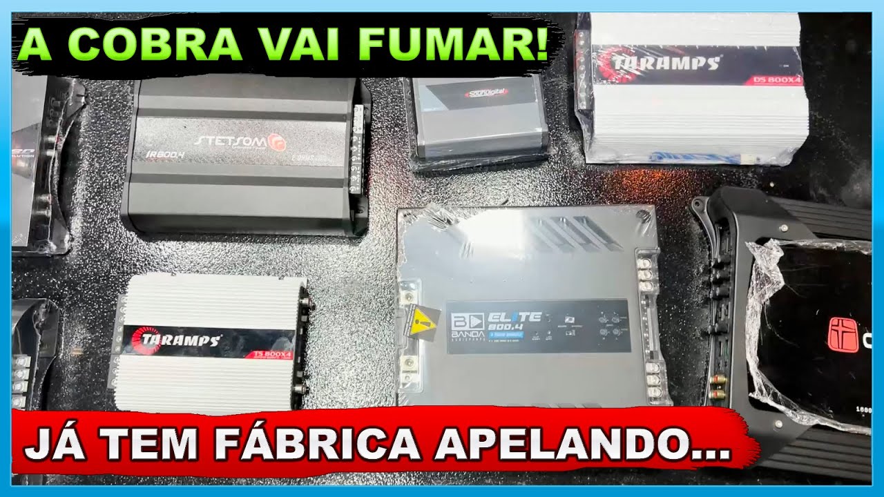 TRETA DOS AMPLIFICADORES 800 4 CANAIS  - Comparativo FÍSICO de todos e CONSIDERAÇÔES IMPORTANTES!