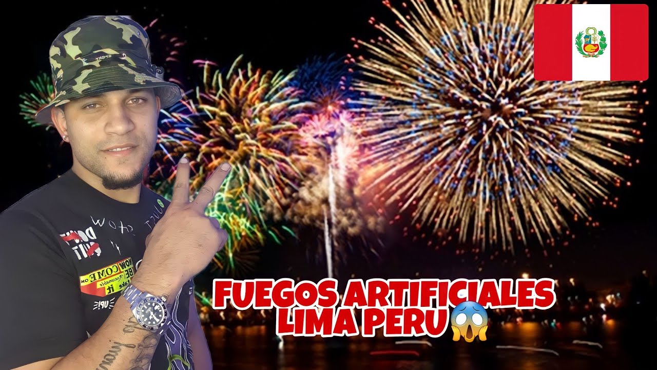 FUEGOS ARTIFICIALES EN LIMA PERÚ😱 INCREIBLE | MI REACCIÓN 🇵🇪