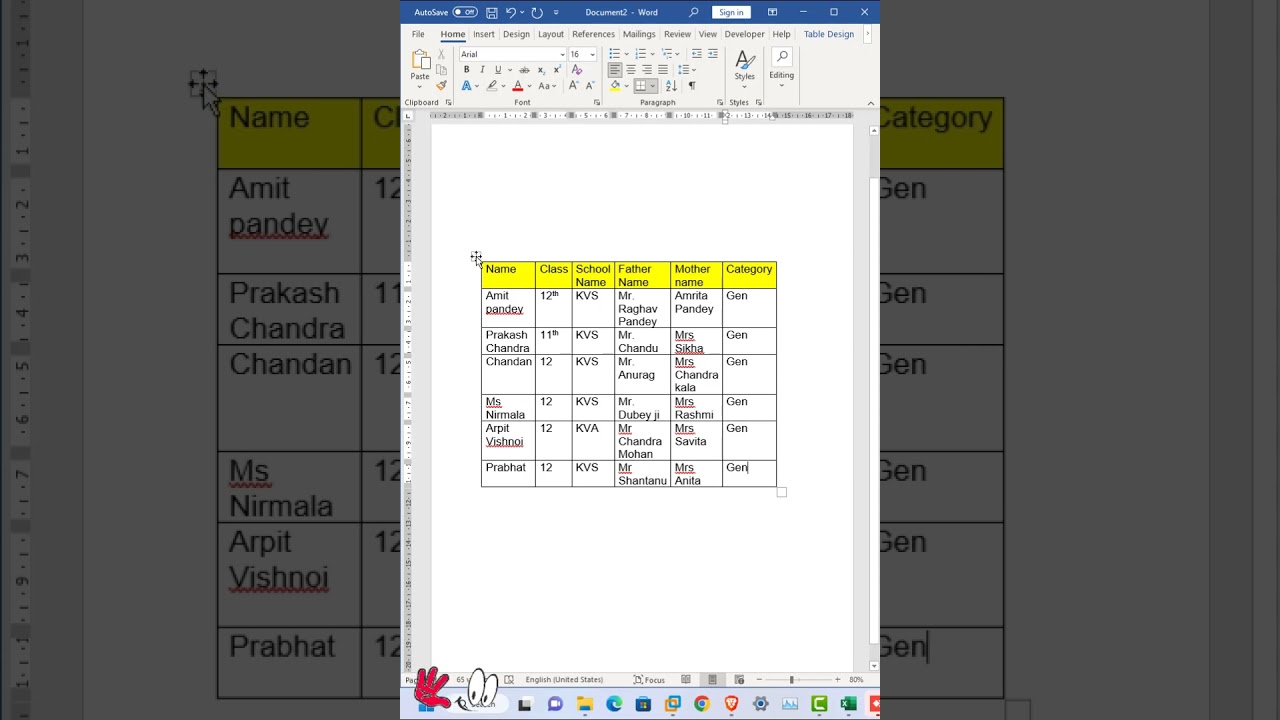 How to use AutoFit Table in MS Word | Technical with Urvashi