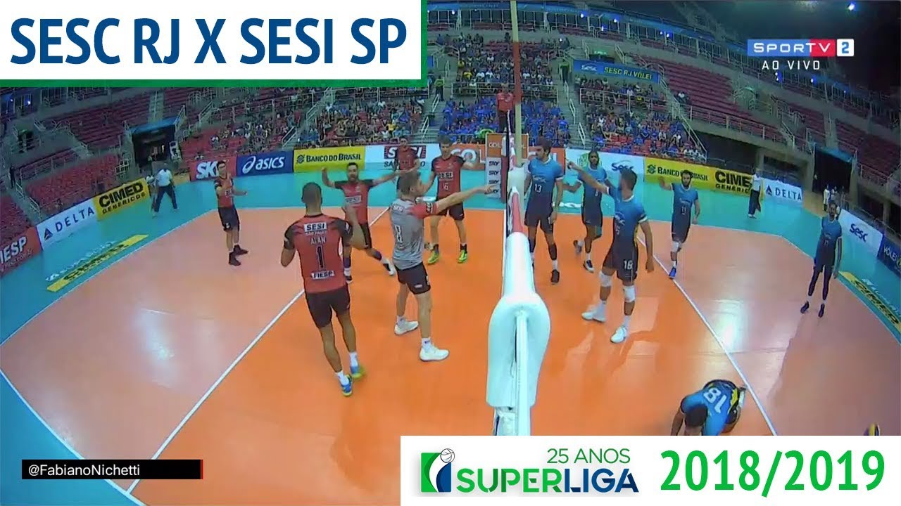 Sesc RJ x Sesi SP - Superliga de Vôlei Masculino 2018-2019