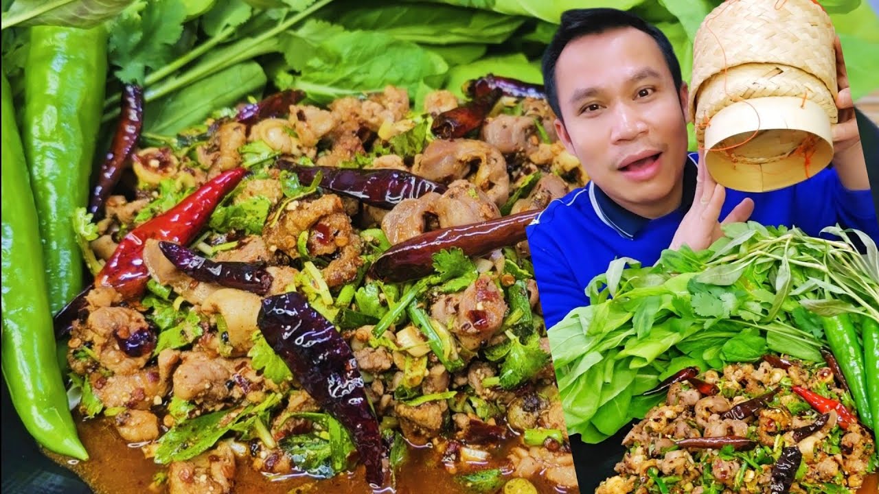 ลาบเป็ด รสจัดๆใส่มะแข่นพริกลาบหอมแซ่บๆ
