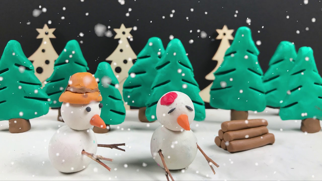 STOP MOTION ANIMATION 2021 | LONELY CHRISTMAS | SNOWMAN CLAY | STOP MOTION | FUNNY STOP MOTION