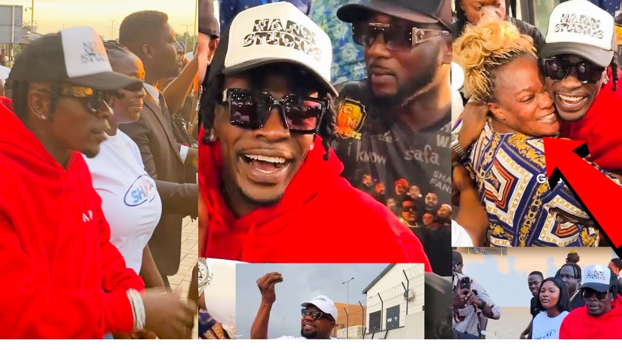 Wow! This is how Shatta Wale & Medikal arrived at Kumasi Airport ahead of Rapperholic in Kumasi. 