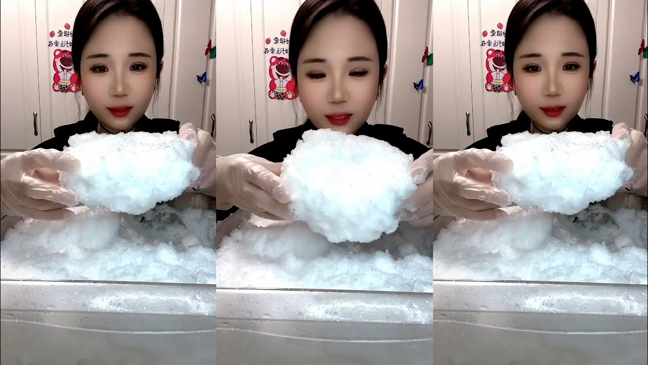 ASMR WHITE ICE EATING MUKBANG