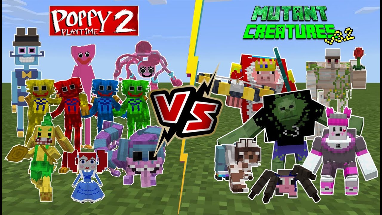 Poppy Playtime Chapter 2 VS Minecraft Mutant Creatures V3.2 [NEW UPDATE]