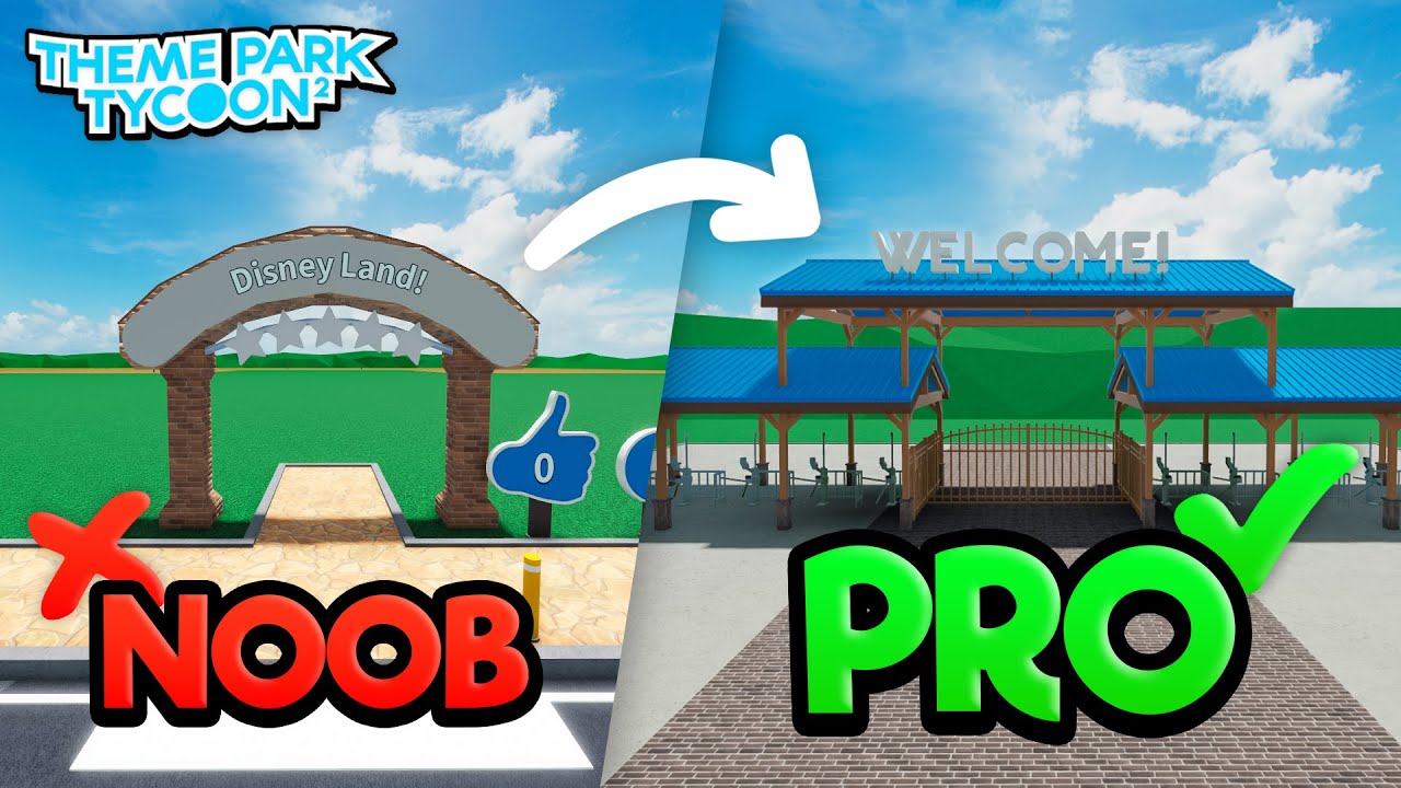 Как построить ВХОД в PRO Theme Park Tycoon 2! (Руководство) 🎓
