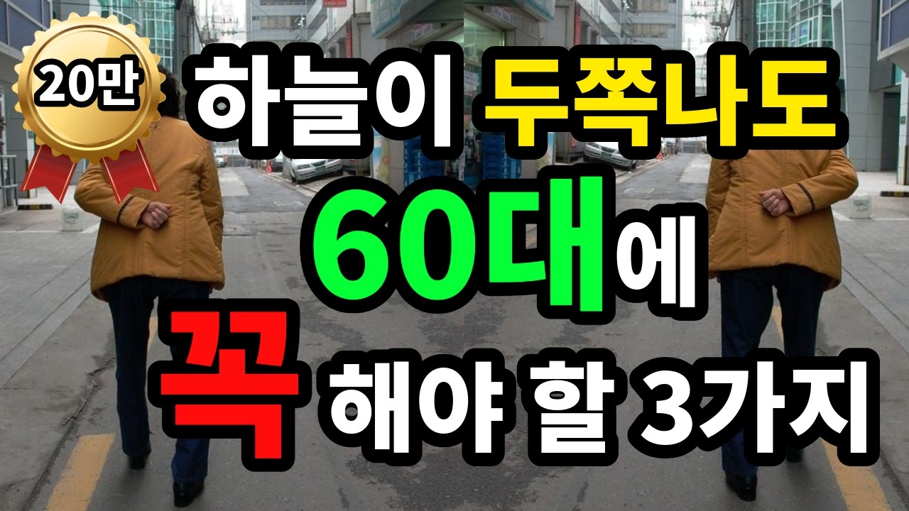 하늘이 두쪽나도 60대에 꼭 해야할 3가지 - 원더풀 인생후반전