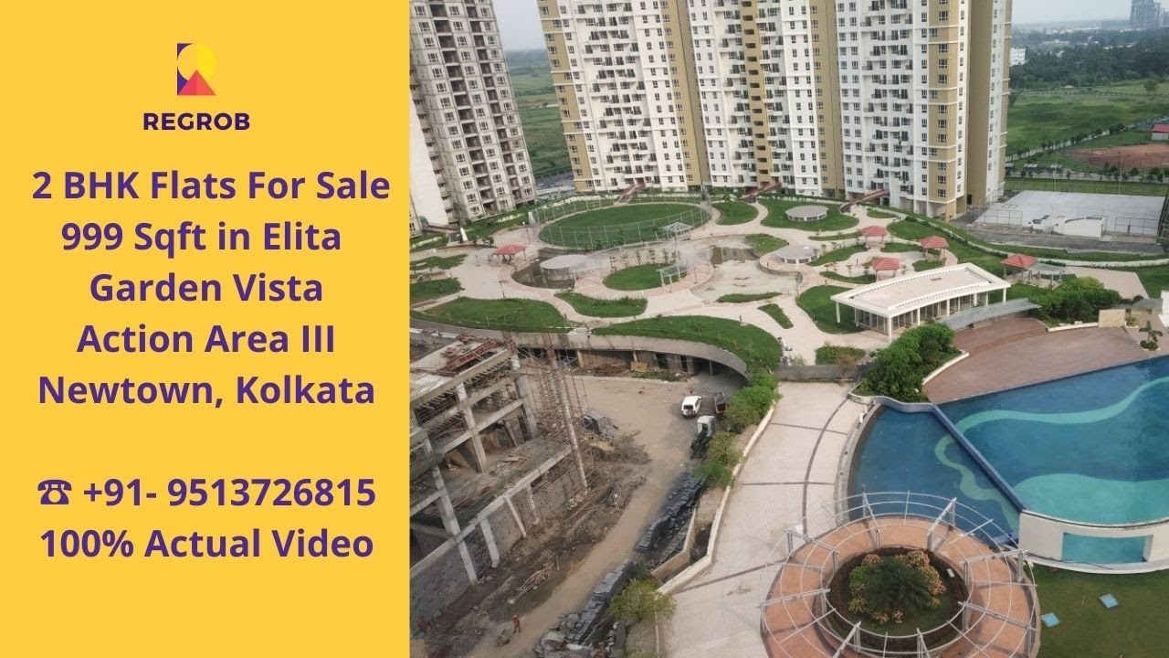 2 BHK Flats For Sale in New Town Kolkata 999 Sqft |☎️ 9513726815 | Elita Garden Vista | Actual video