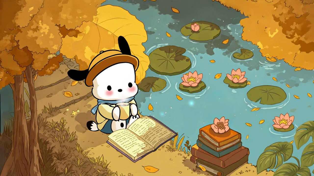 Pochacco’s Fall Reading Corner ☕ Peaceful Lofi Beats Effective for Studying