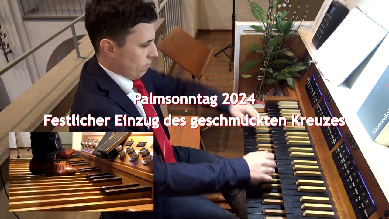 Palmsonntag 2024: Festlicher Einzug mit dem geschmückten Kreuz