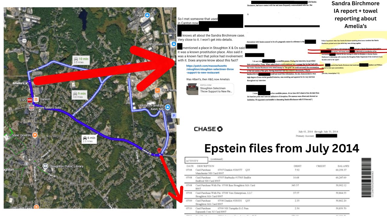 The Jeffrey Epstein + Canton + Stoughton + Sandra Birchmore Connection. This Is The Big One.