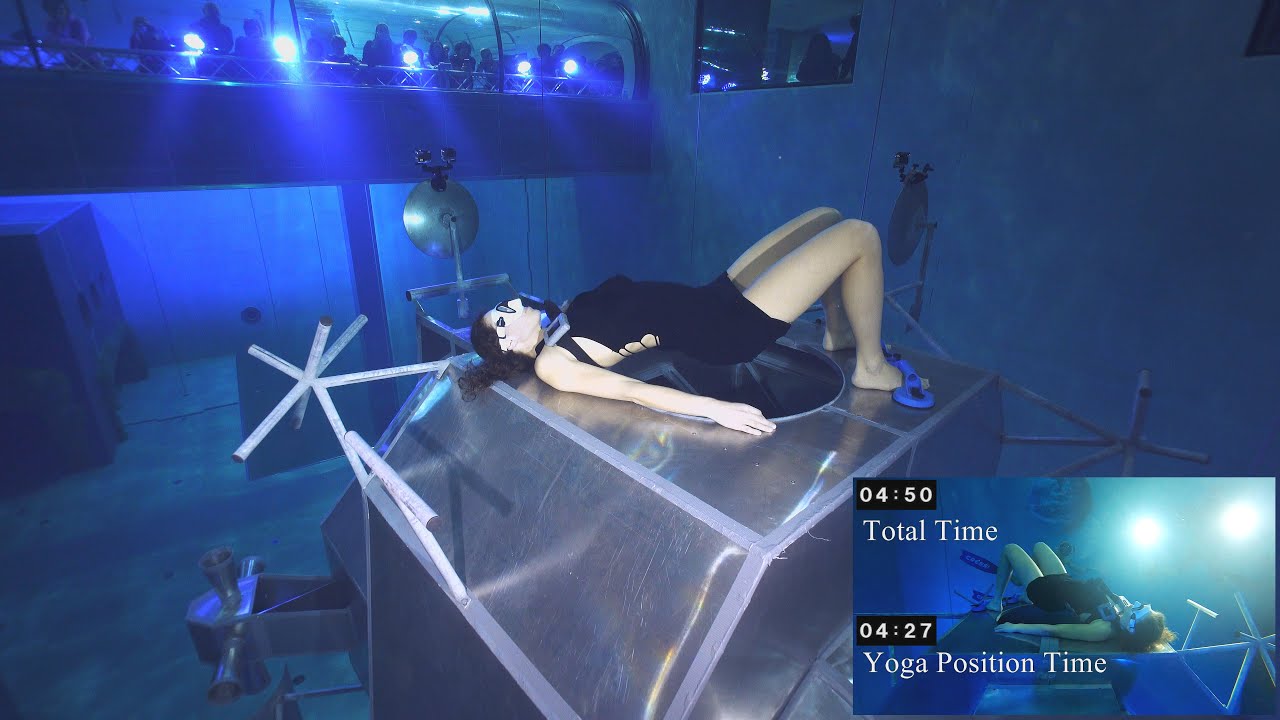 Longest time to hold the bridge pose (yoga) freediving - Y-40, 22.12.19