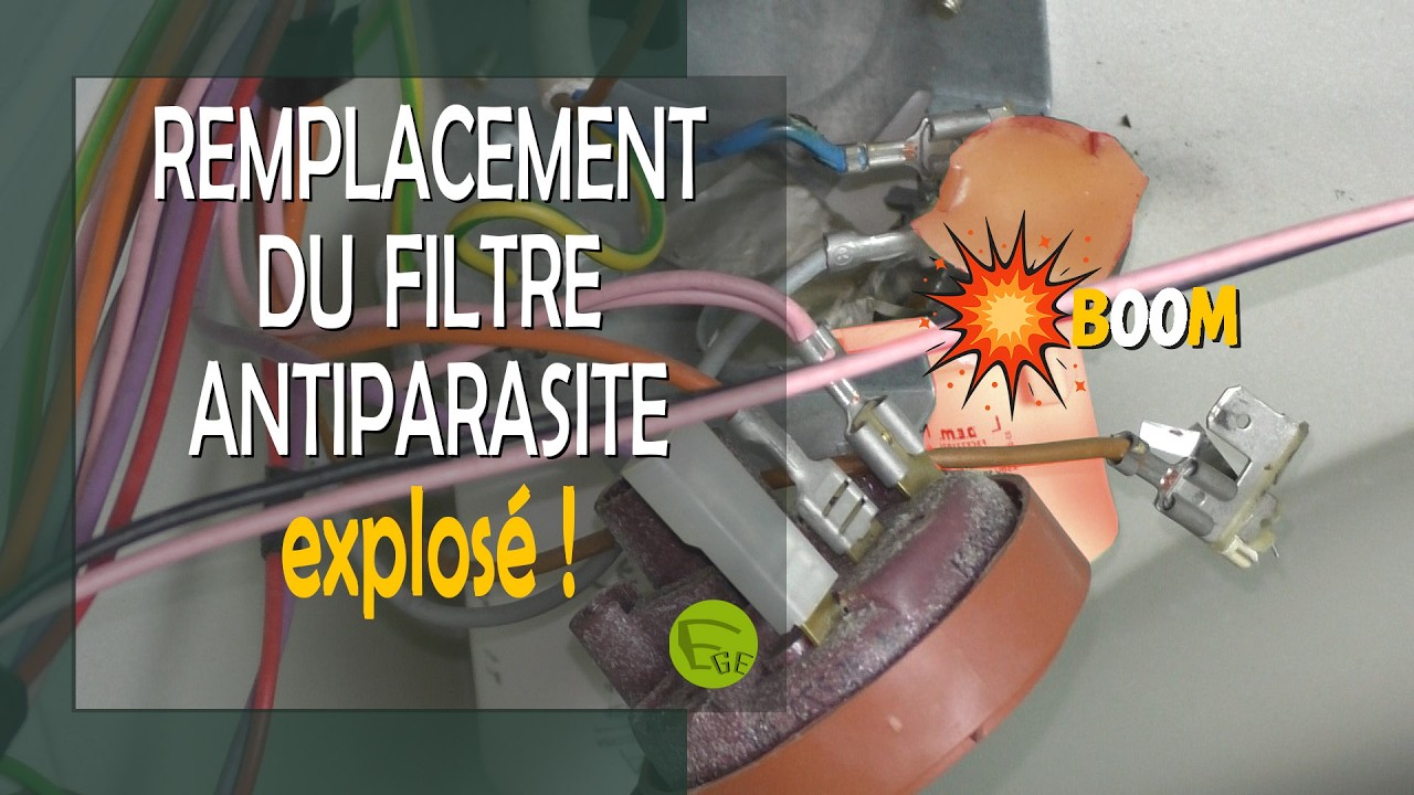 Remplacement du filtre antiparasite de la machine à laver avec adaptation compatible