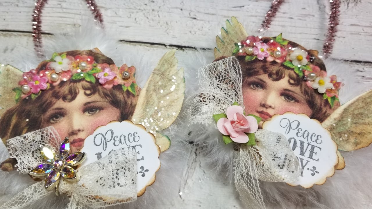 CHRISTMAS Angel Ornament tutorial Vintage inspired Decoration #christmascrafting