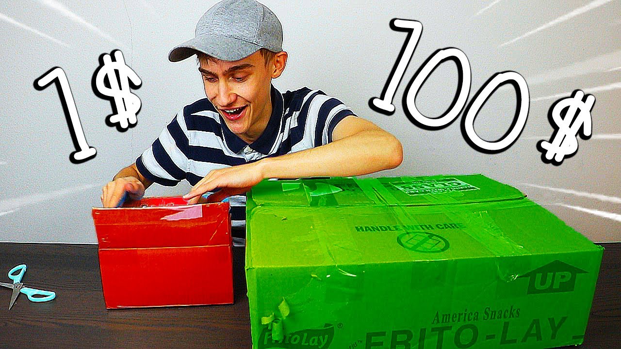 1$ VS 100$ MYSTERY BOX CHALLENGE!🤯🤑