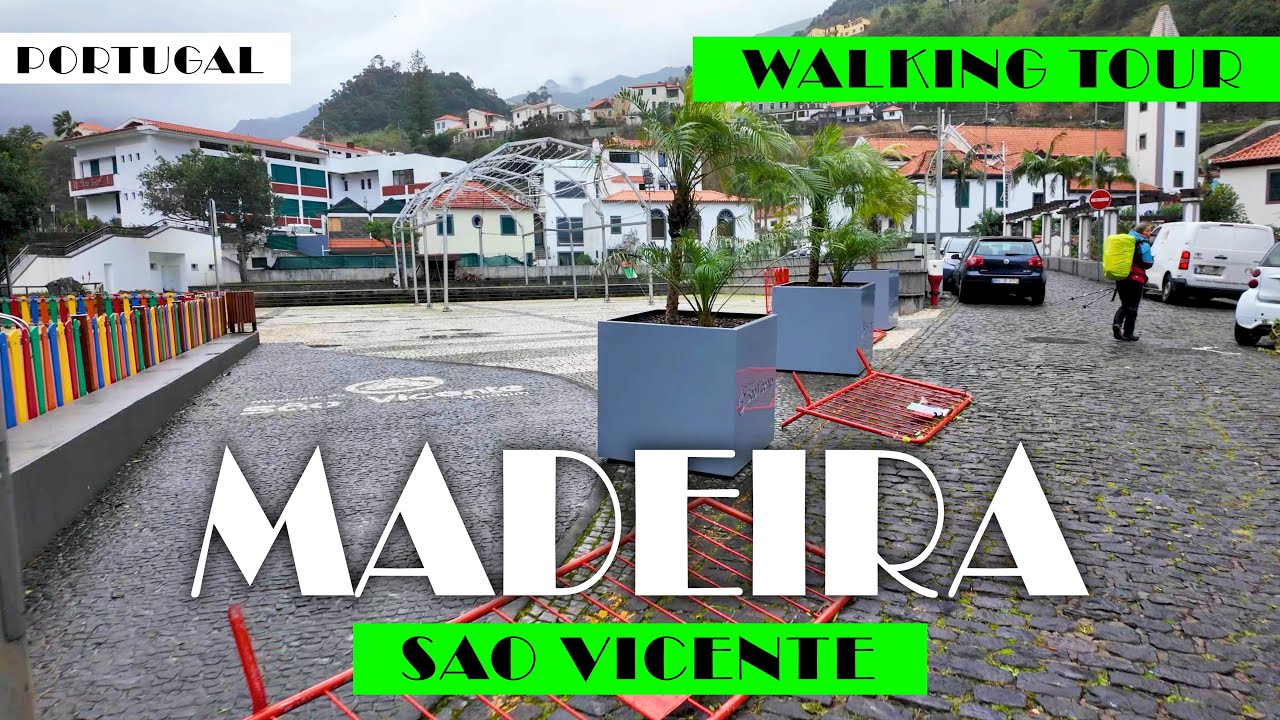 4K MADERA Spacer przez São Vicente - straszne skutki wiatru 13.12 WALKING TOUR