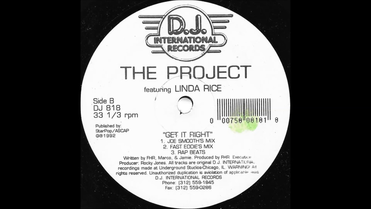 The Project feat. Linda Rice &lrm;- Get It Right (Joe Smooth's Mix)