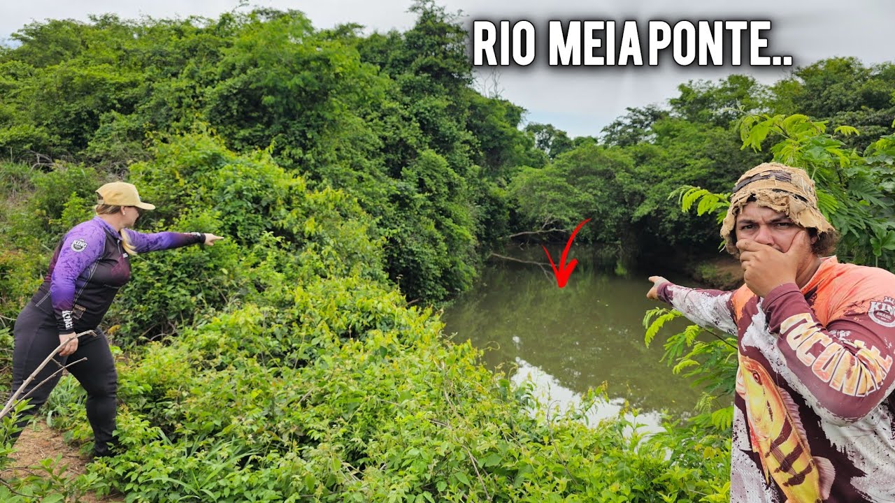 NEM ACREDITAMOS QUANDO CHEGAMOS E VIMOS ISSO  NO RIO MEIA PONTE!! pescaria. 