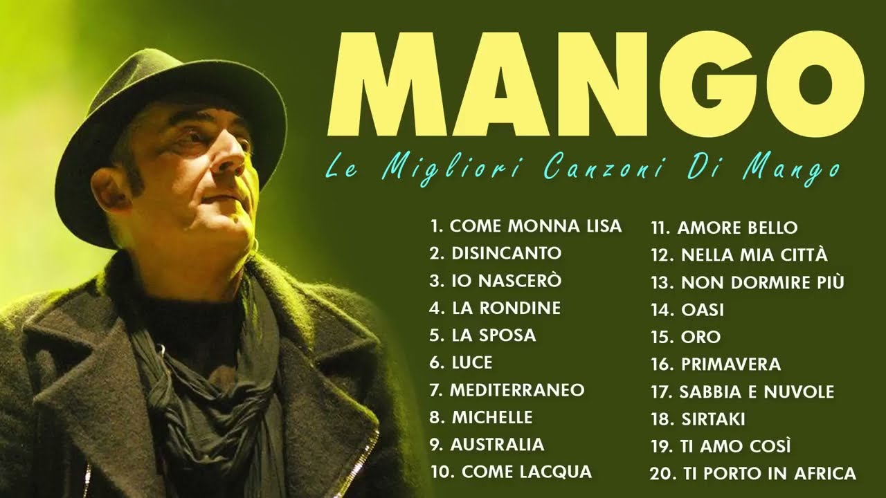 Grandi Successi Mango 2023  - Le Migliori Canzoni Di Mangovolume 8