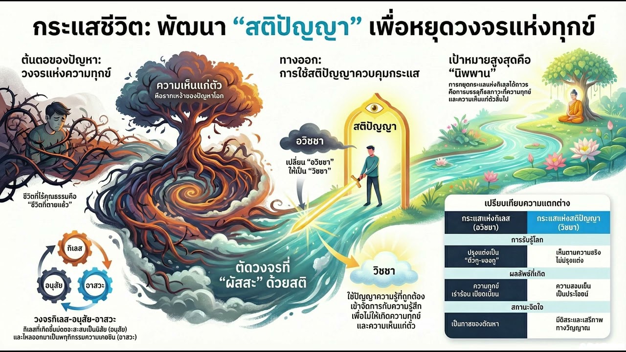 หยุดวงจรความทุกข์ ด้วย “สติปัญญา” | เข้าใจชีวิตใน 5 นาที