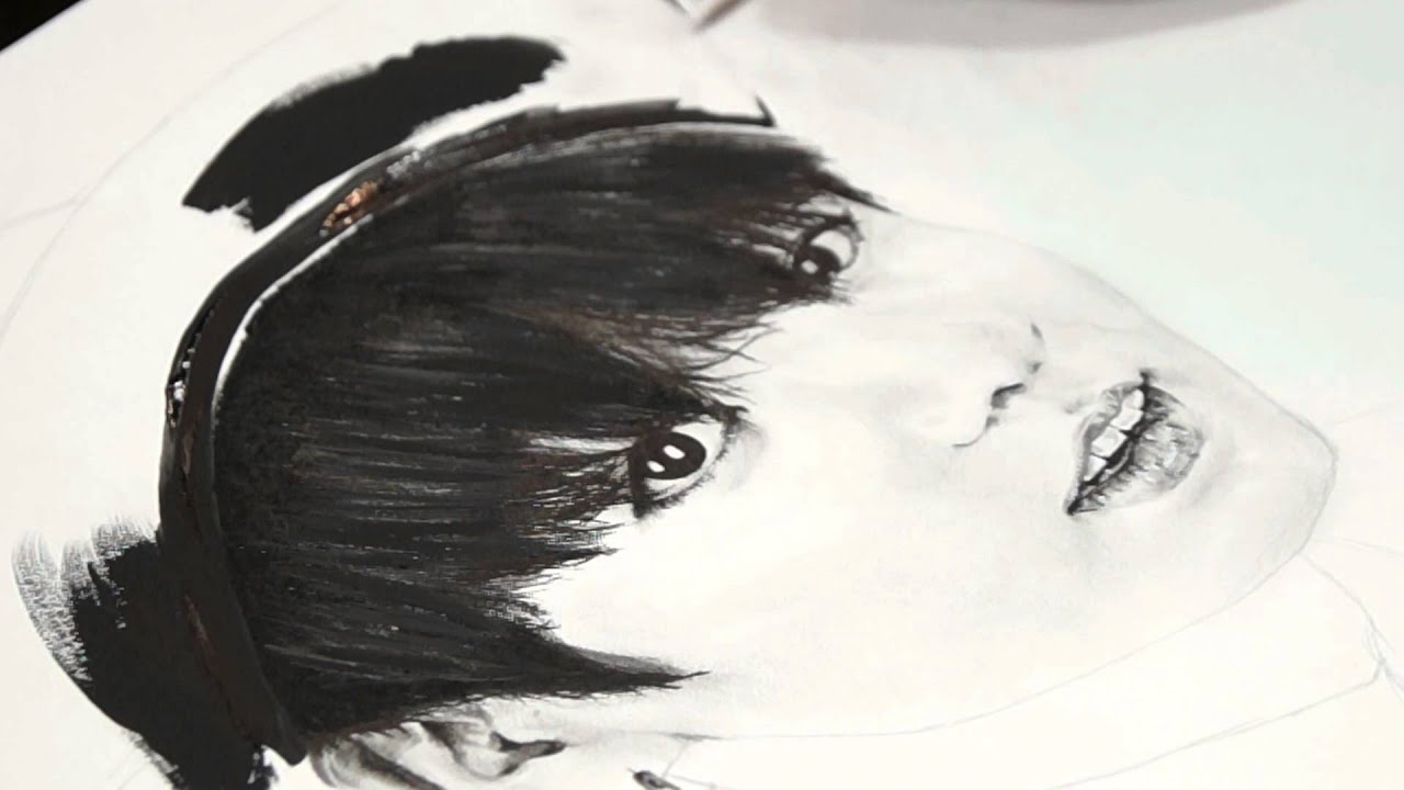 Drawing Jungkook (정국) of BTS (방탄소년단) - Butterfly [D Fire]