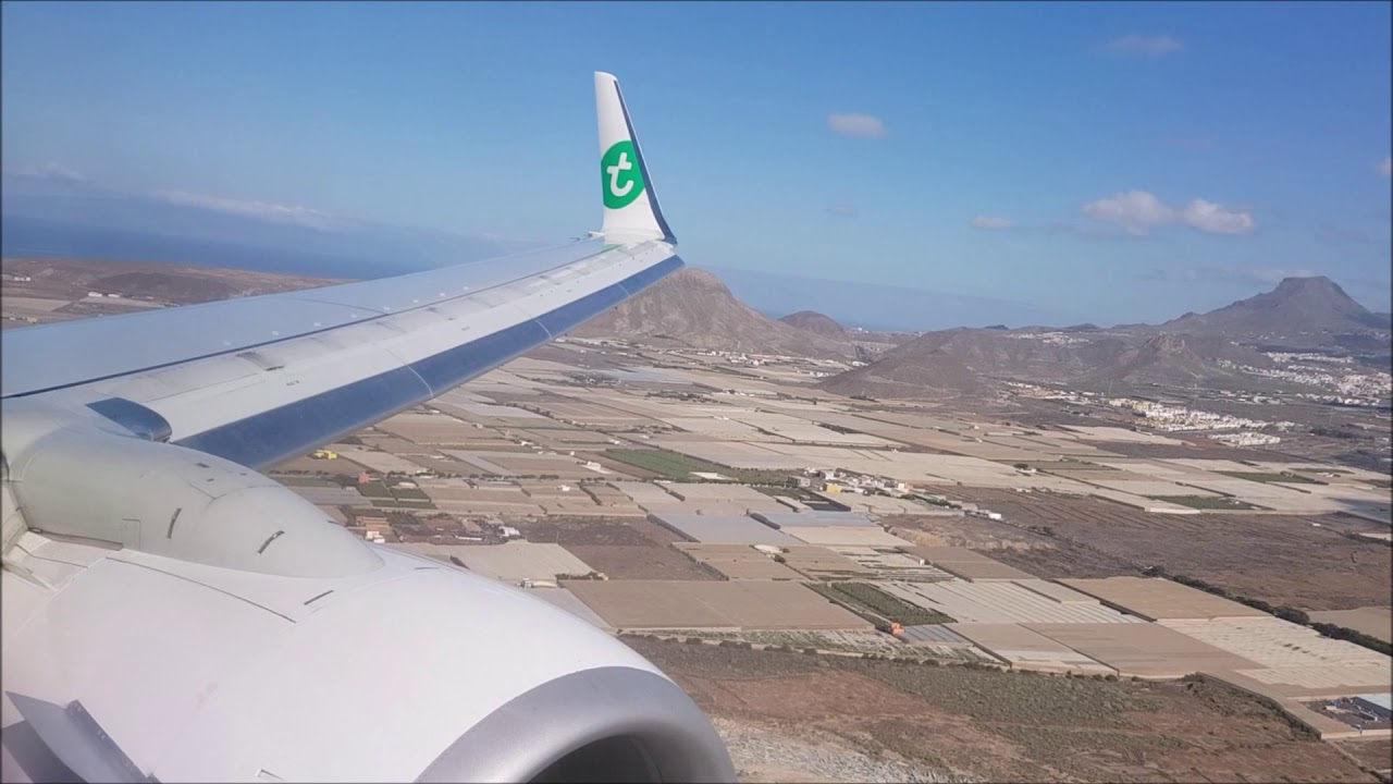 Transavia Boeing 737-800 Landing at Tenerife South Airport