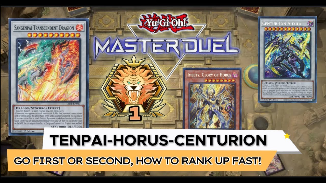 Tenpai Horus Centurion DOMINATES MASTER RANK! Made Master Rank 1 in a few days! -Yugioh Master Duel