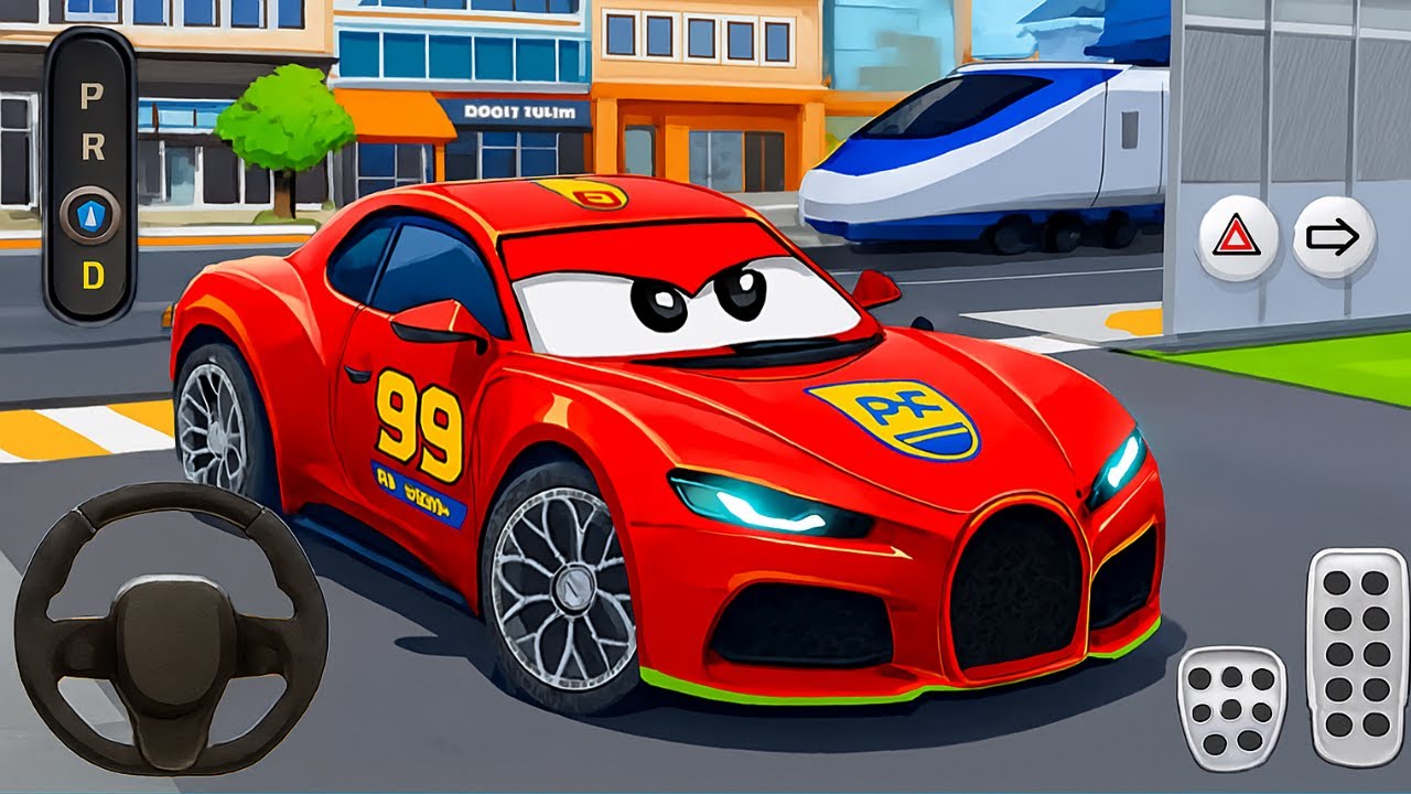 Impossible Car Lightning McQueen Mega Ramp - Crazy GT Stunt Car Racing - Android GamePlay