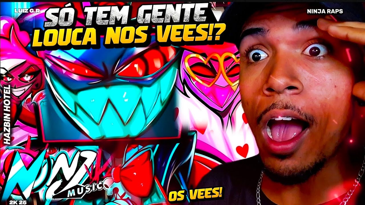LEIGO VENDO HAZBIN HOTEL! | Ninja - Os Vees | Vox, Valentino e Velvette (Hazbin Hotel) • React