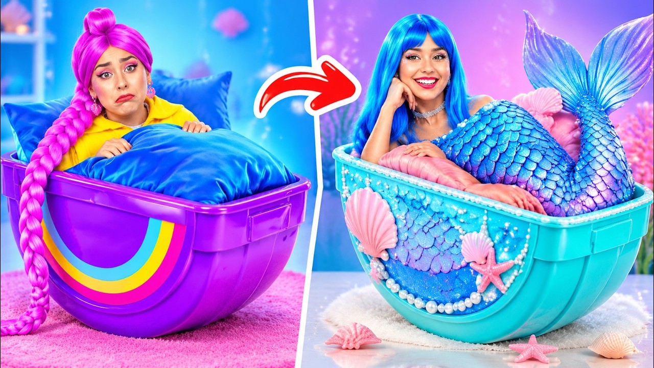 These K-Pop Mermaid DIY Hacks Are INSANE 🤯🏠 Creative House Build
