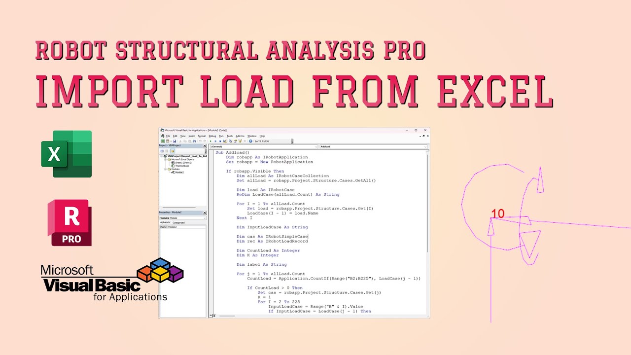 Save Hours! Import Structural Loads from Excel to Robot Using VBA