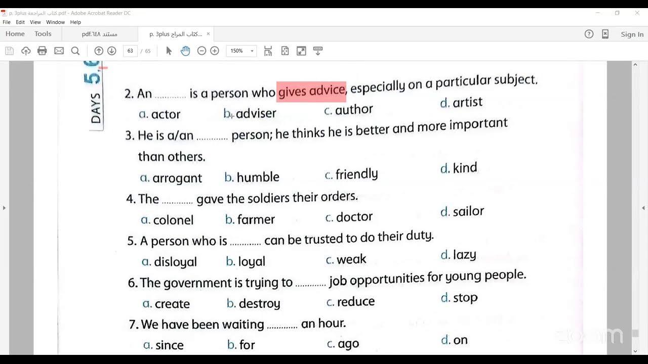 Final Revision  PLUS Prep 3 Part 2