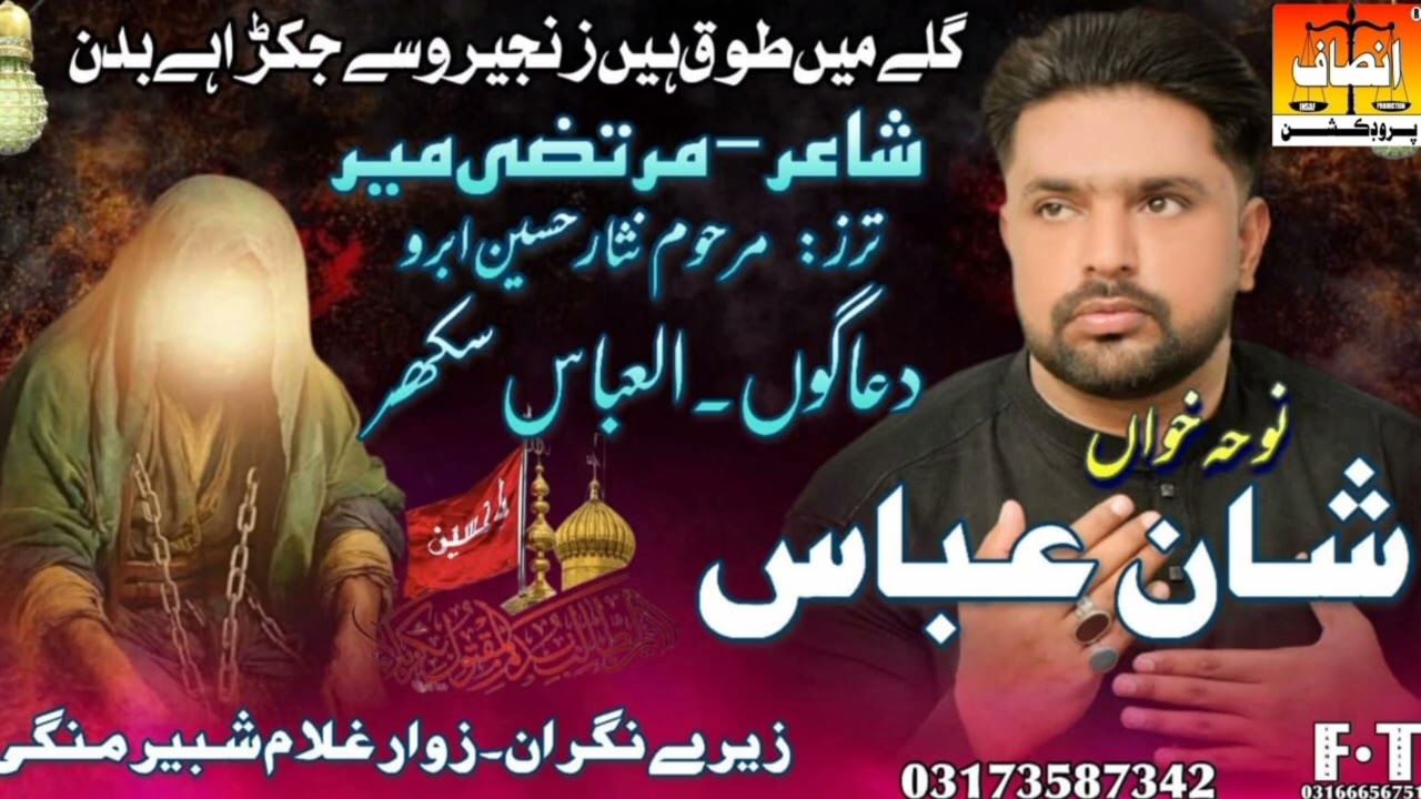 Gale mein Tok Hai  janjeeron mein  jhagra Hai  badan Shane abbas New  Noha (2025)  Insaaf production