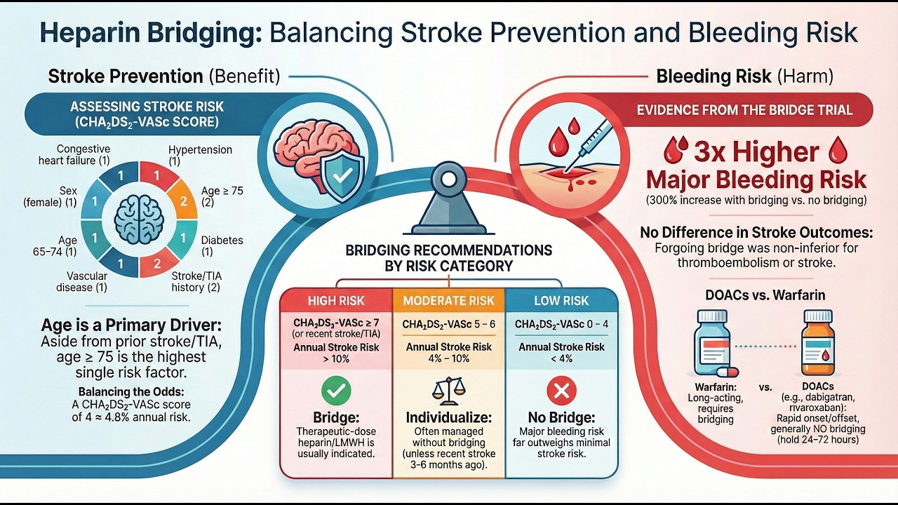 Anticoagulation:  CHA₂DS₂‑VASc  To Bridge or Not