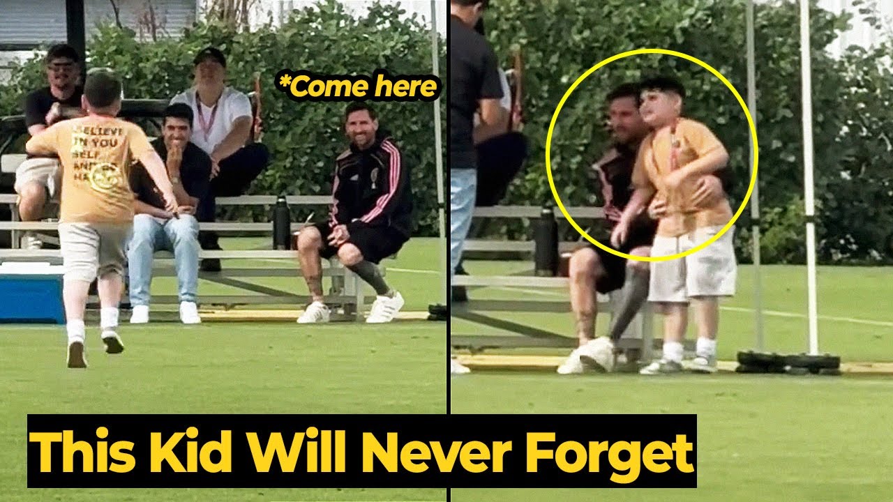 Милый момент: Месси зовет мальчика сфотографироваться, посмотрите на его реакцию...