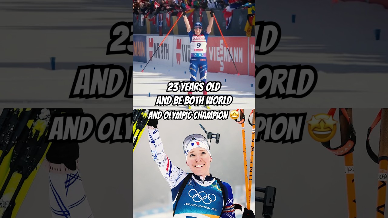 🌟 the future is bright for Oceane Michelon 🇫🇷🥇 #biathlon #olympics
