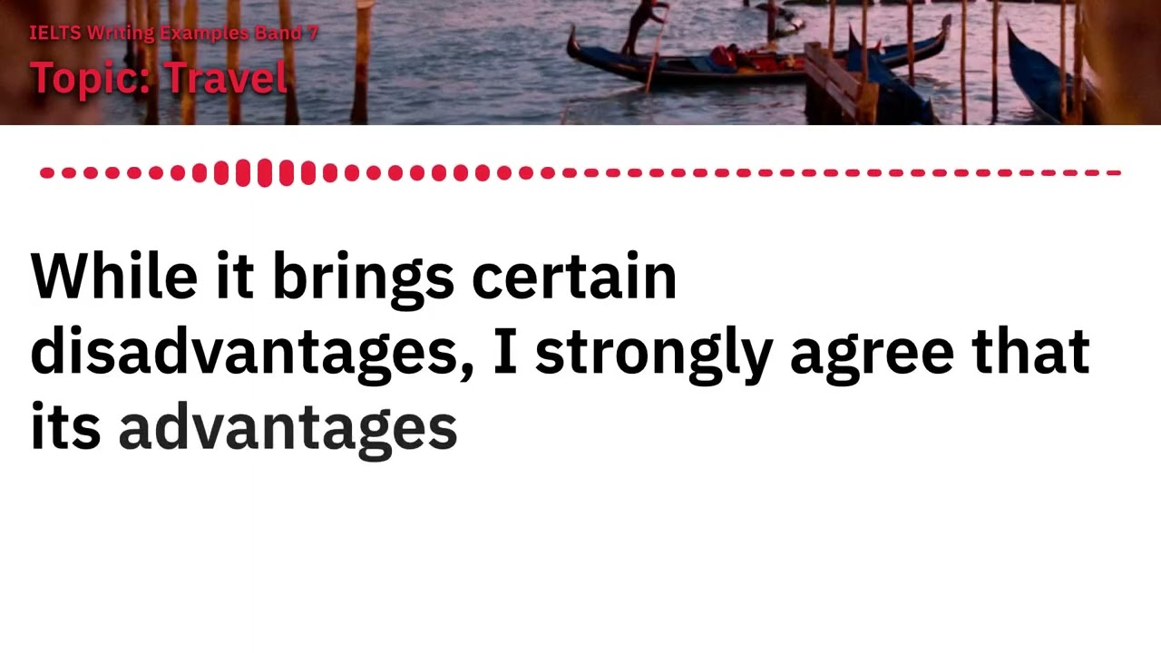 IELTS Writing Examples Band 7: Travel